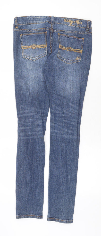 Indigo Rein Womens Blue Cotton Skinny Jeans Size 30 in Regular Zip