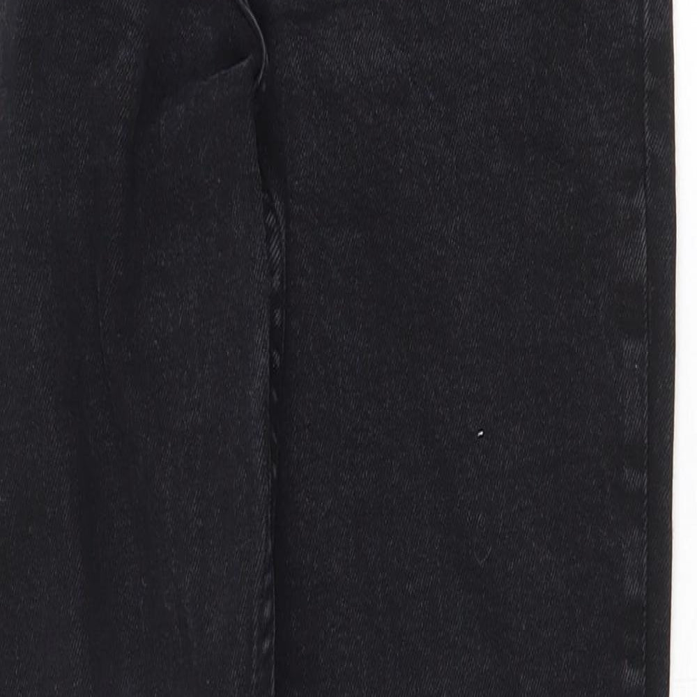 Topshop Womens Black Cotton Skinny Jeans Size 28 in Regular Zip