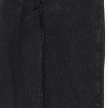 Topshop Womens Black Cotton Skinny Jeans Size 28 in Regular Zip