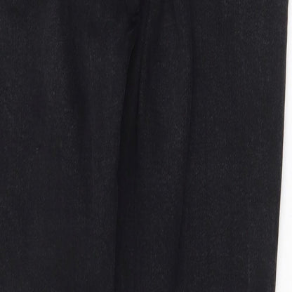 Topshop Womens Black Cotton Skinny Jeans Size 28 in Regular Zip
