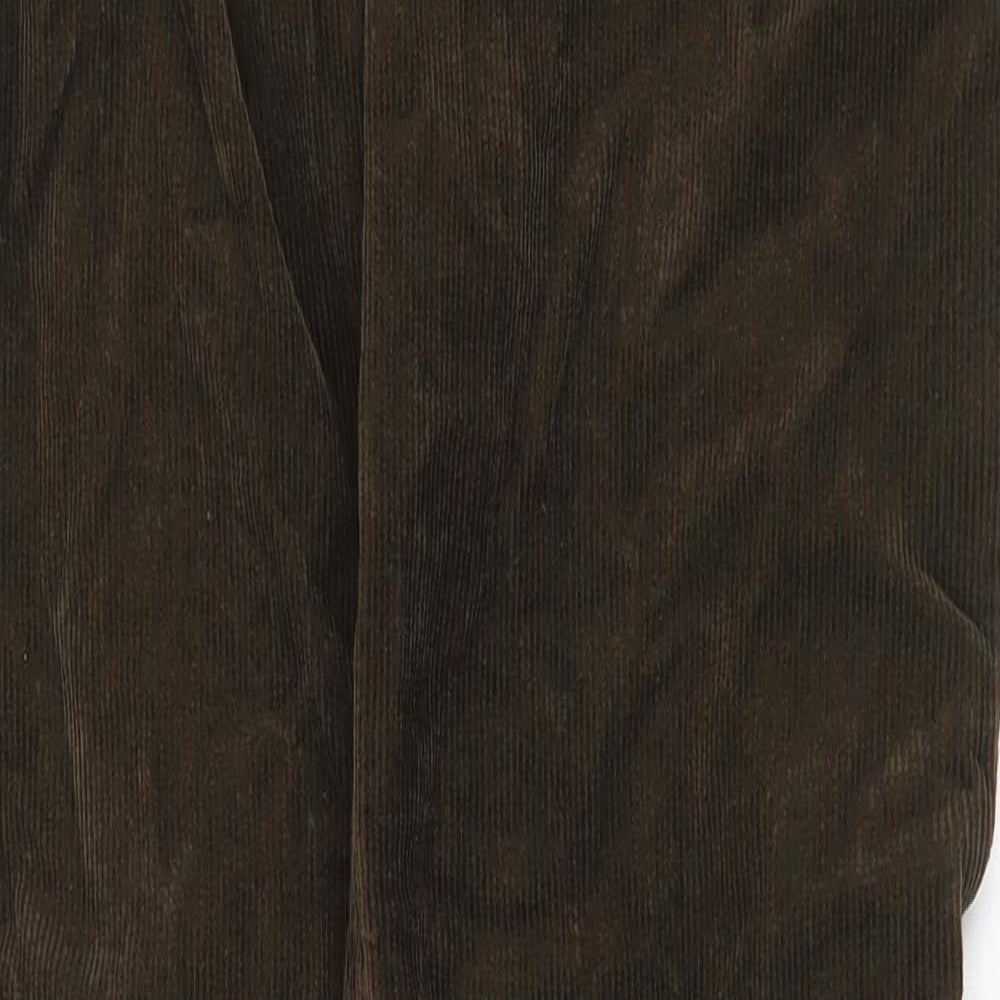 Deserious Womens Green Cotton Trousers Size 34 in Regular Zip