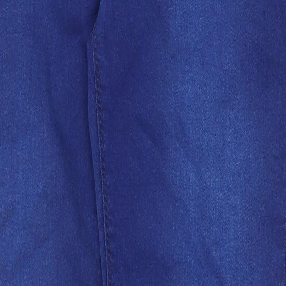 Dorothy Perkins Womens Blue Cotton Skinny Jeans Size 10 Regular Zip