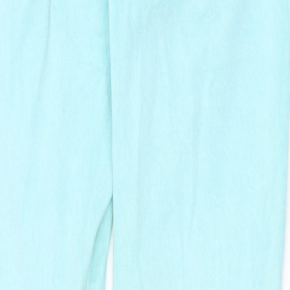 Topshop Womens Green Cotton Skinny Jeans Size 28 in Regular Zip