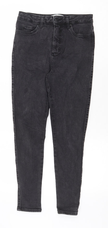 New Look Womens Grey Cotton Skinny Jeans Size 10 Regular Zip