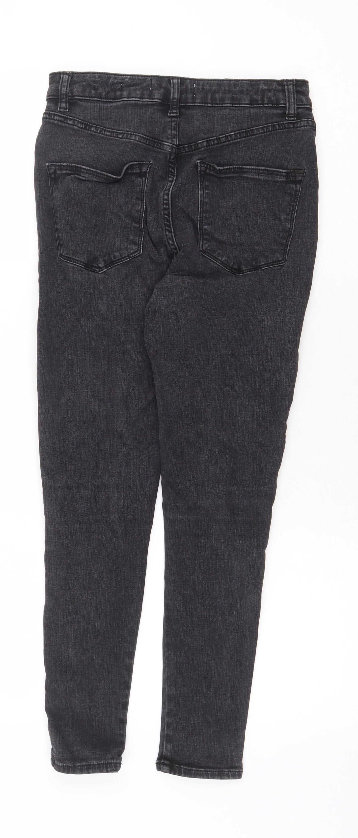 New Look Womens Grey Cotton Skinny Jeans Size 10 Regular Zip