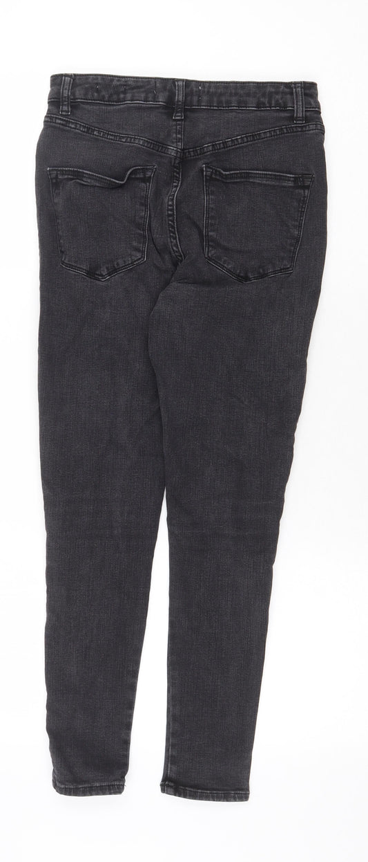 New Look Womens Grey Cotton Skinny Jeans Size 10 Regular Zip