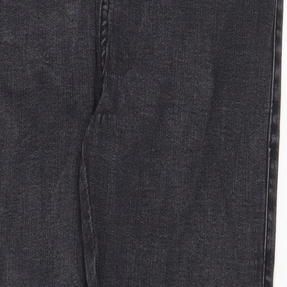 New Look Womens Grey Cotton Skinny Jeans Size 10 Regular Zip