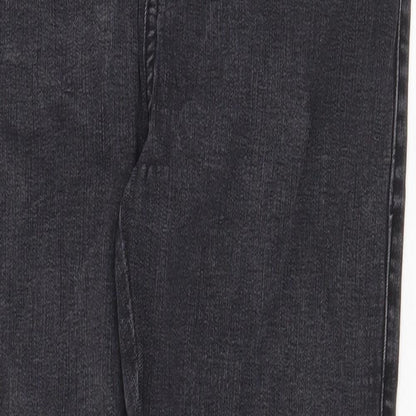 New Look Womens Grey Cotton Skinny Jeans Size 10 Regular Zip