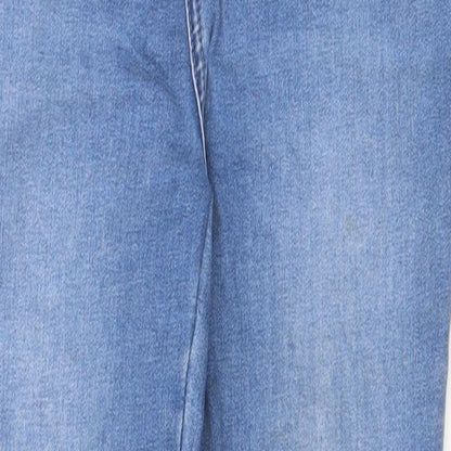 Denim & Co. Womens Blue Cotton Skinny Jeans Size 10 Regular Zip