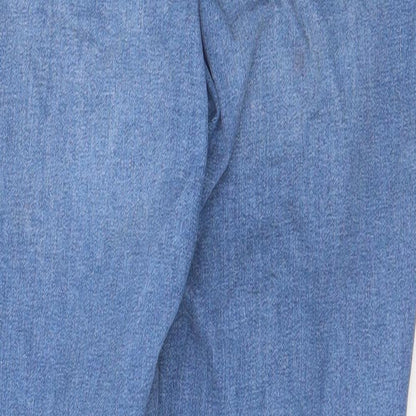 Denim & Co. Womens Blue Cotton Skinny Jeans Size 10 Regular Zip
