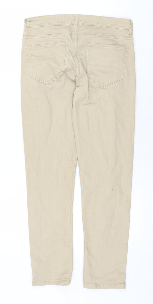 Denim & Co. Mens Beige Cotton Skinny Jeans Size 30 in Regular Zip