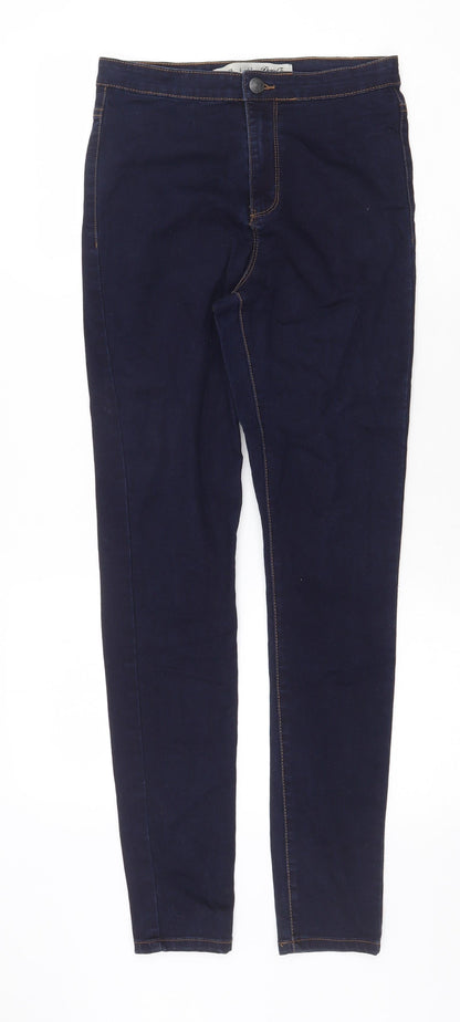 Denim & Co. Womens Blue Cotton Skinny Jeans Size 10 Regular Zip