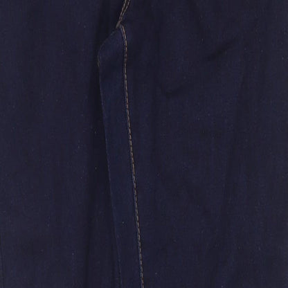 Denim & Co. Womens Blue Cotton Skinny Jeans Size 10 Regular Zip