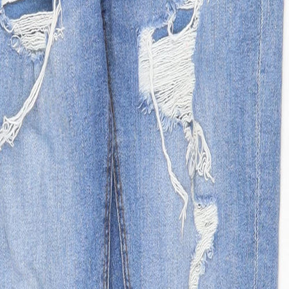 Denim & Co. Womens Blue Cotton Skinny Jeans Size 8 Regular Zip