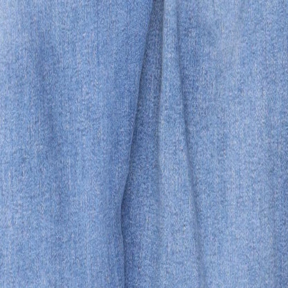 Denim & Co. Womens Blue Cotton Skinny Jeans Size 8 Regular Zip