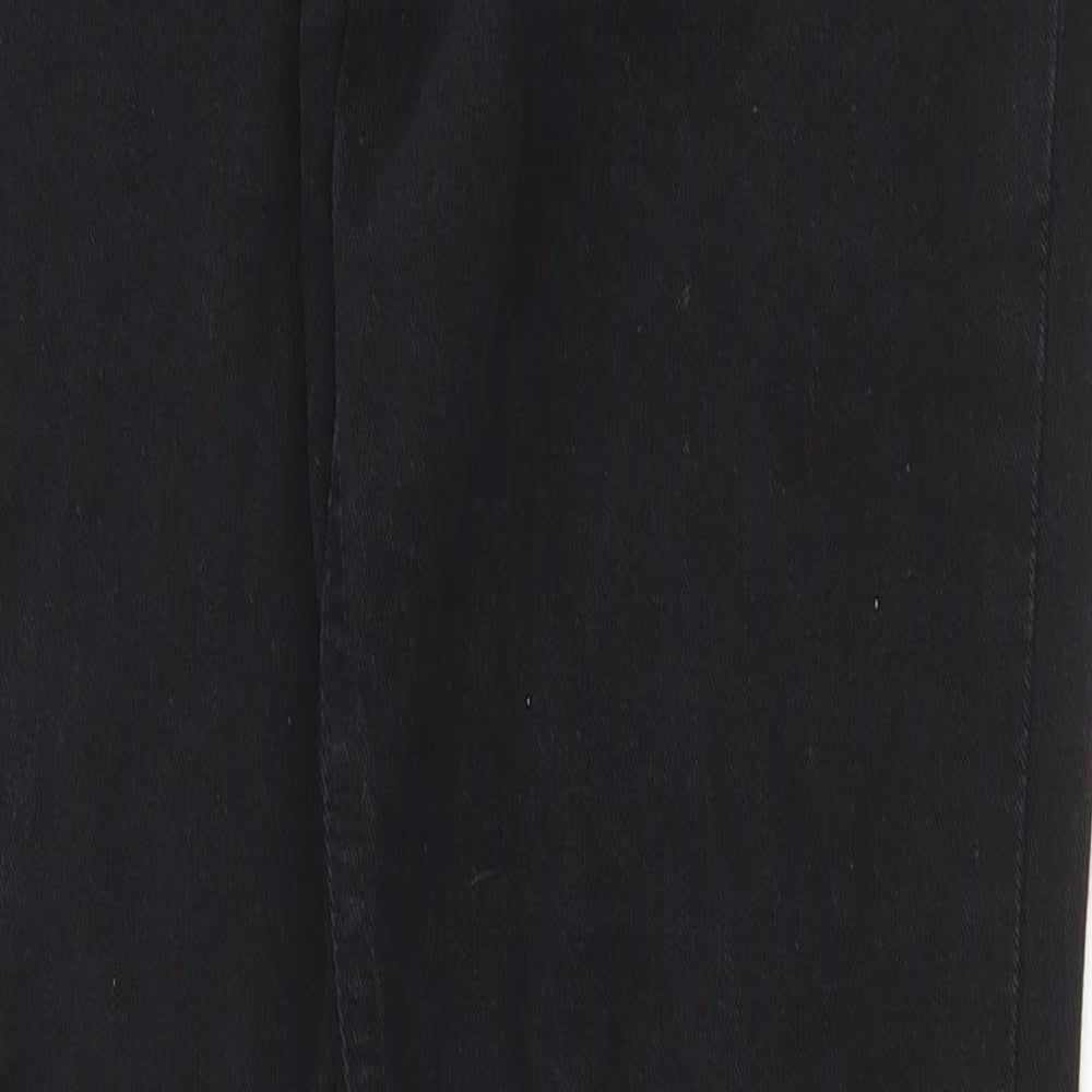 Pull&Bear Womens Black Cotton Skinny Jeans Size 8 Regular Zip