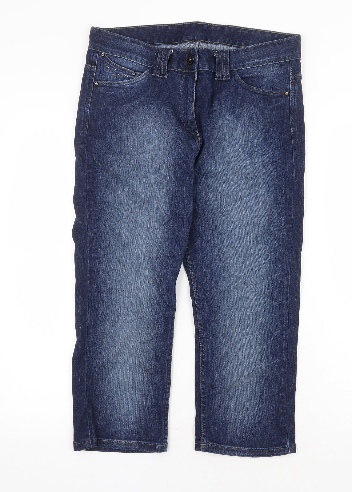 Womens UK Size 32 in Preworn Regular Fit Straight Blue Jeans