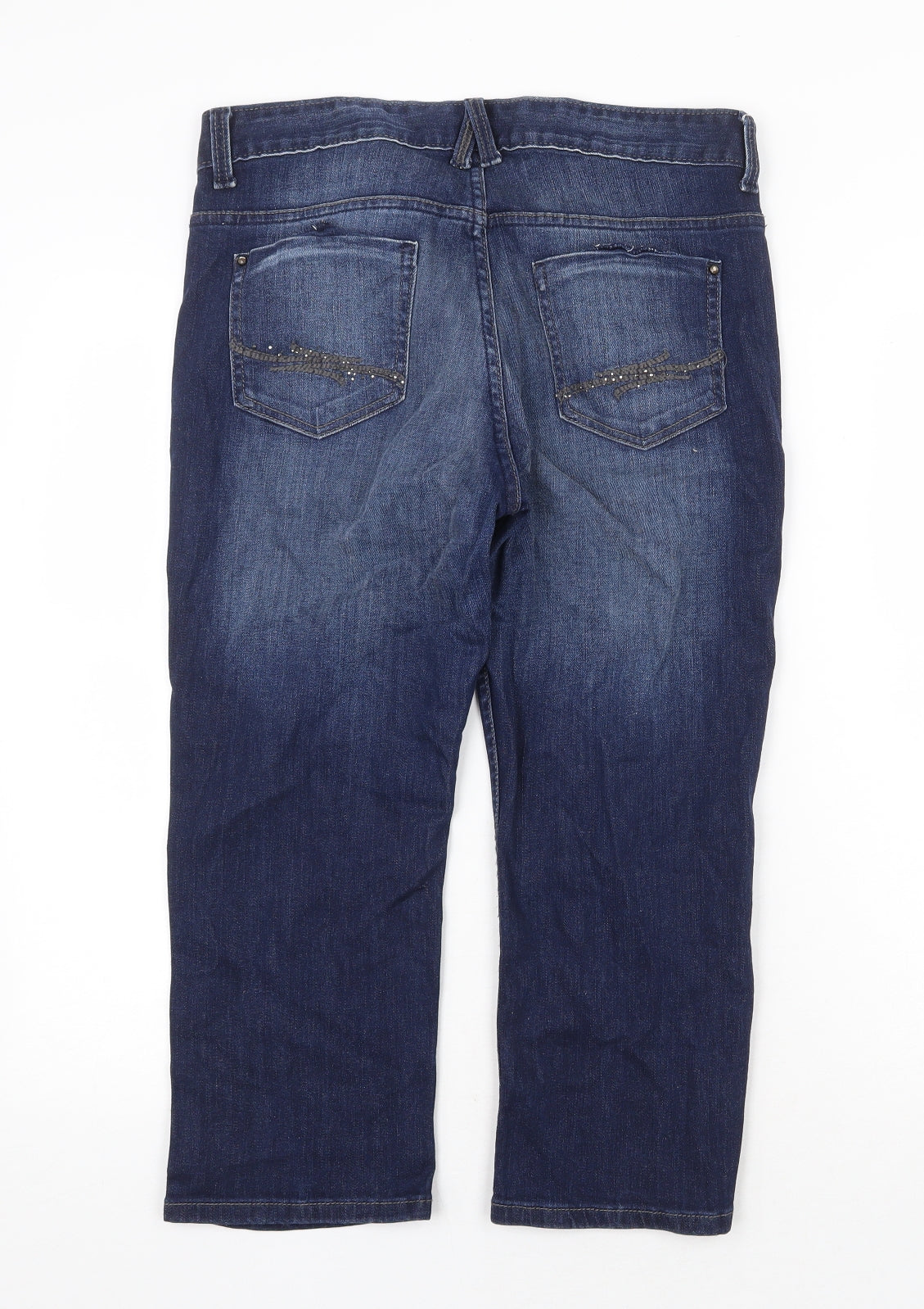 Womens UK Size 32 in Preworn Regular Fit Straight Blue Jeans