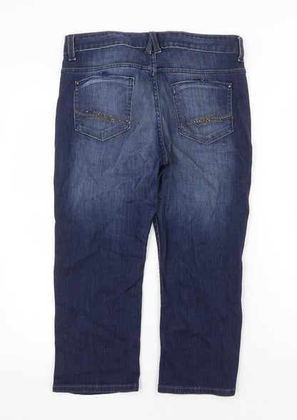 Womens UK Size 32 in Preworn Regular Fit Straight Blue Jeans