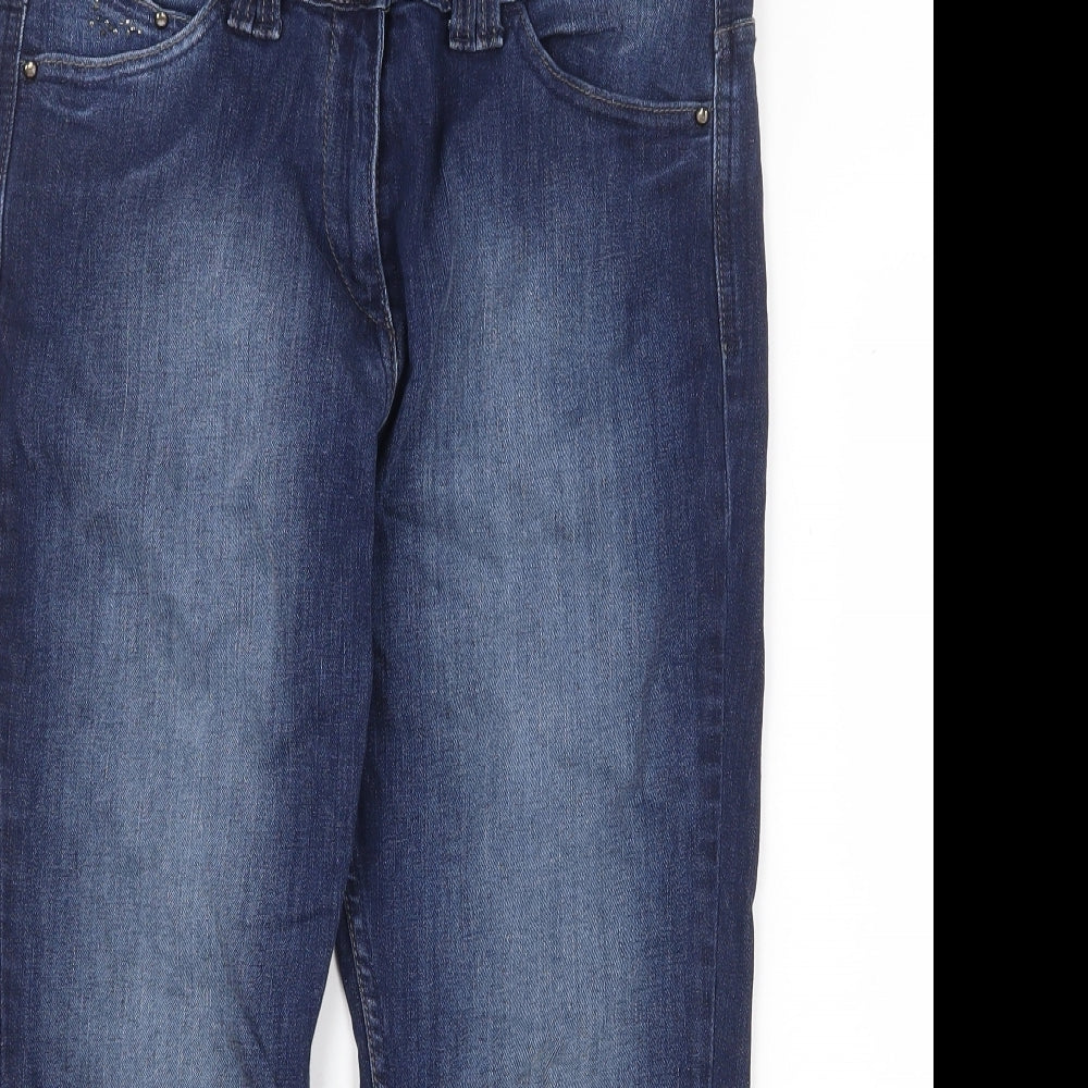 Womens UK Size 32 in Preworn Regular Fit Straight Blue Jeans