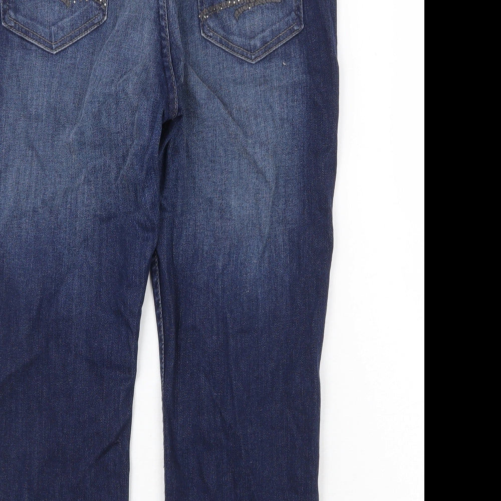 Womens UK Size 32 in Preworn Regular Fit Straight Blue Jeans