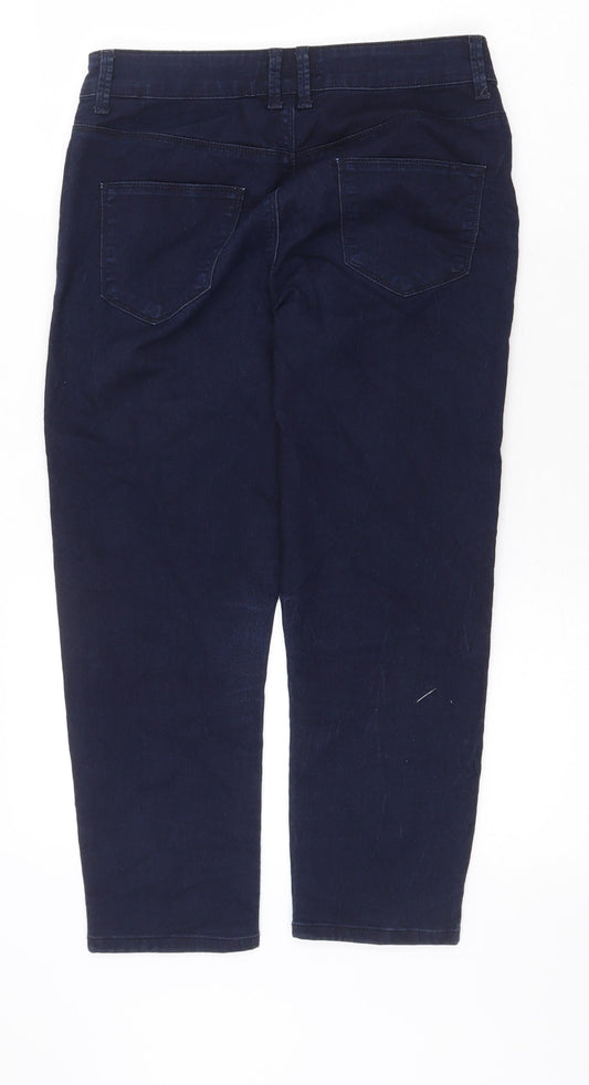 Womens UK Size 10 Marks and Spencer Regular Fit Straight Blue Jeans