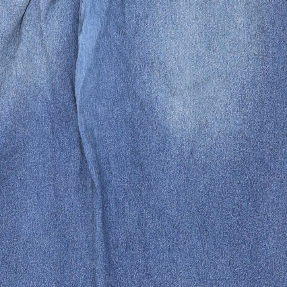 Womens UK Size 3XL Preworn Regular Fit Straight Blue Jeans