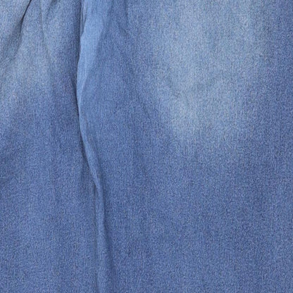 Womens UK Size 3XL Preworn Regular Fit Straight Blue Jeans