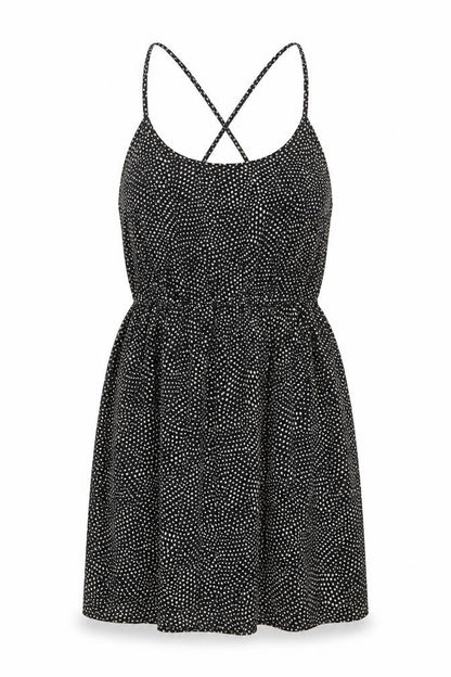 Forever 21 Womens Black Polka Dot Polyester A-Line Size S Round Neck Pullover