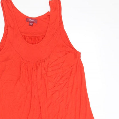 Monsoon Womens Red Viscose A-Line Size 12 Round Neck Pullover