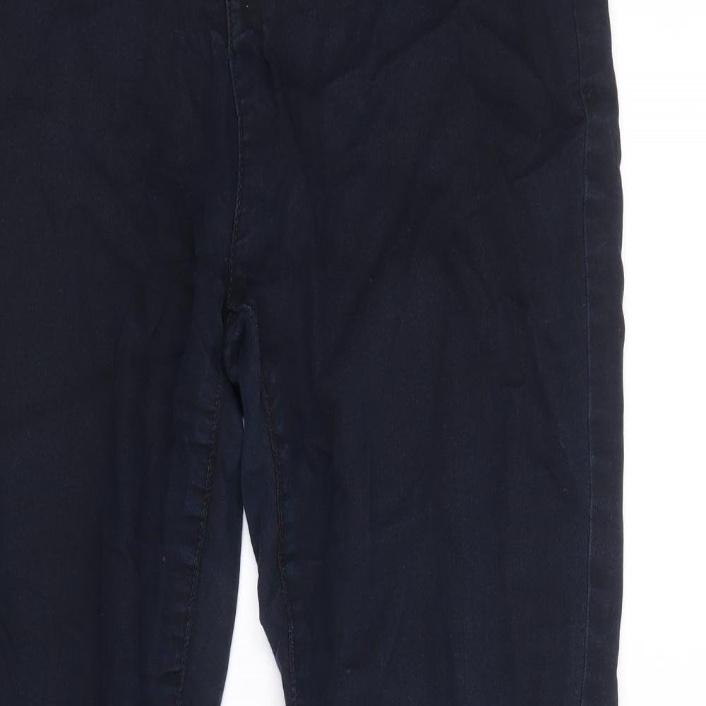 Peacocks Womens Blue Polyester Skinny Jeans Size 12 Regular Zip