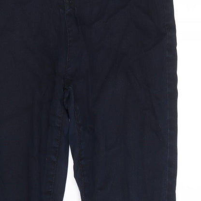 Peacocks Womens Blue Polyester Skinny Jeans Size 12 Regular Zip