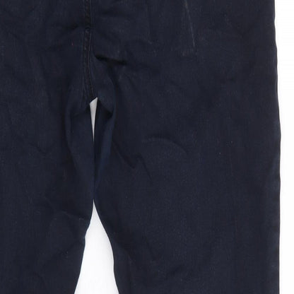 Peacocks Womens Blue Polyester Skinny Jeans Size 12 Regular Zip