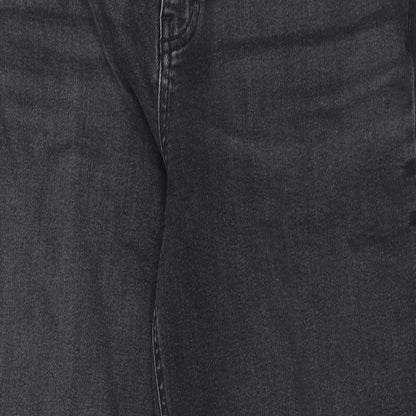 Eighty Eight Womens Black Cotton Straight Jeans Size 36 in Regular Zip