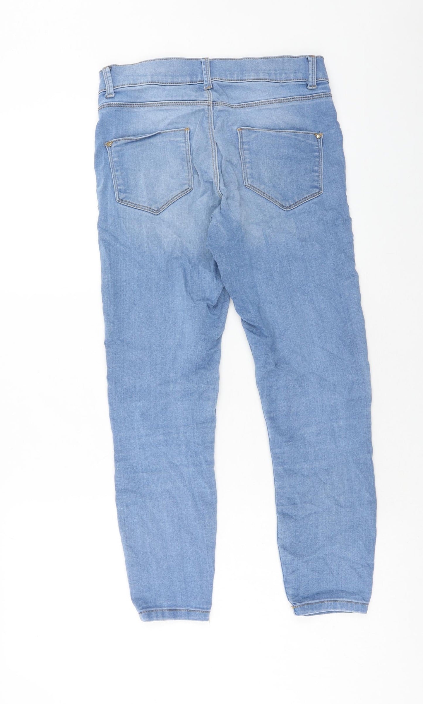 Dorothy Perkins Womens Blue Cotton Skinny Jeans Size 8 Regular Zip