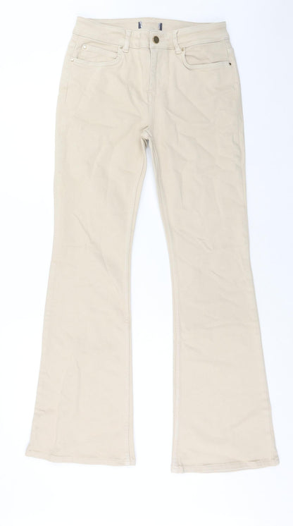 Womens UK Size 30 in Preworn Regular Fit Wide-Leg Brown Jeans