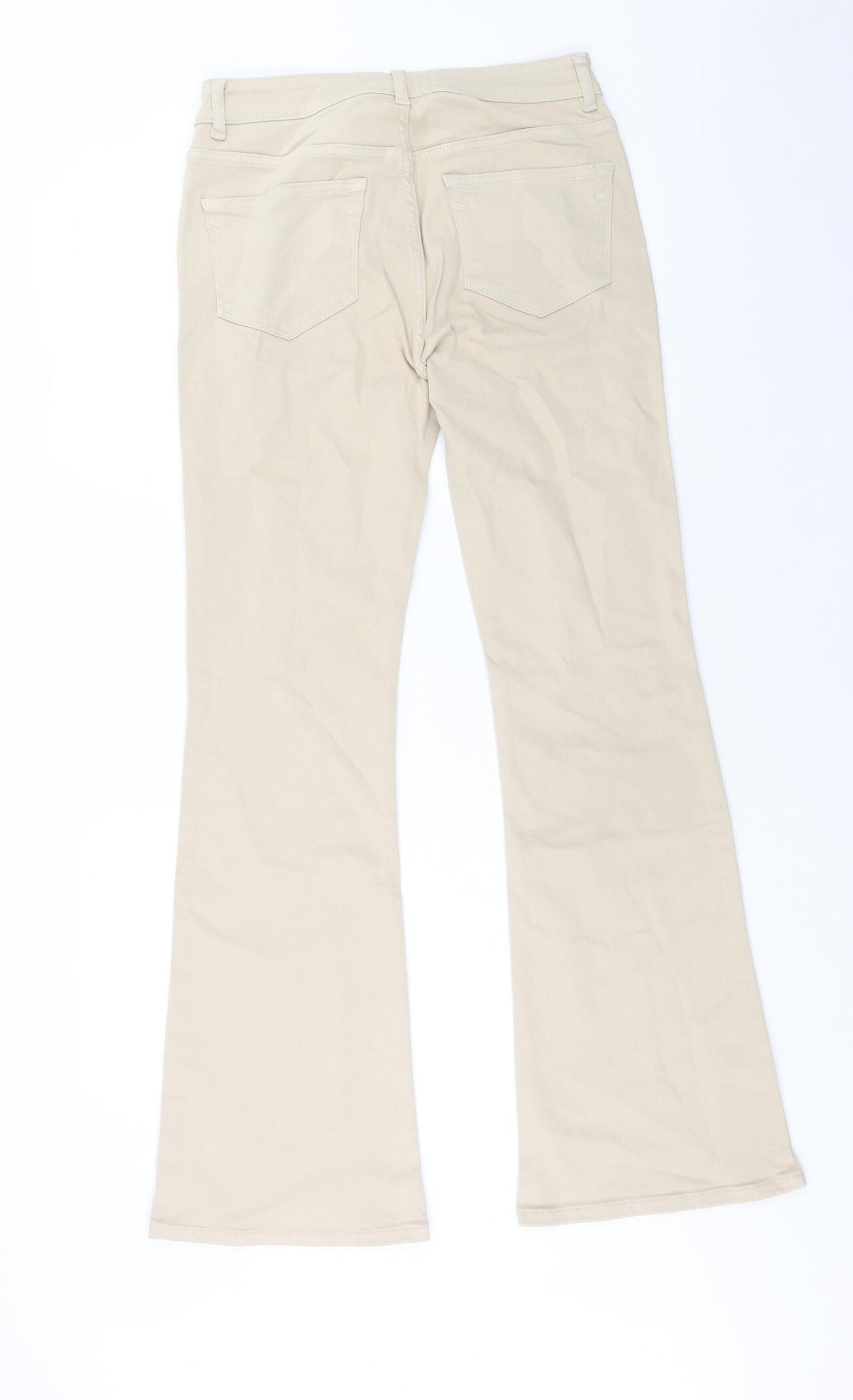 Womens UK Size 30 in Preworn Regular Fit Wide-Leg Brown Jeans