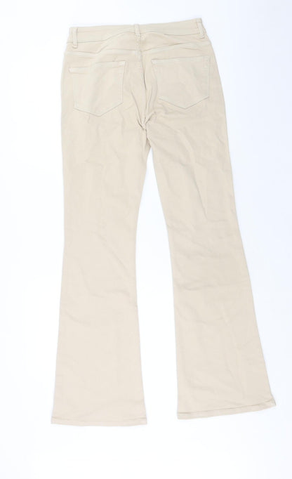 Womens UK Size 30 in Preworn Regular Fit Wide-Leg Brown Jeans