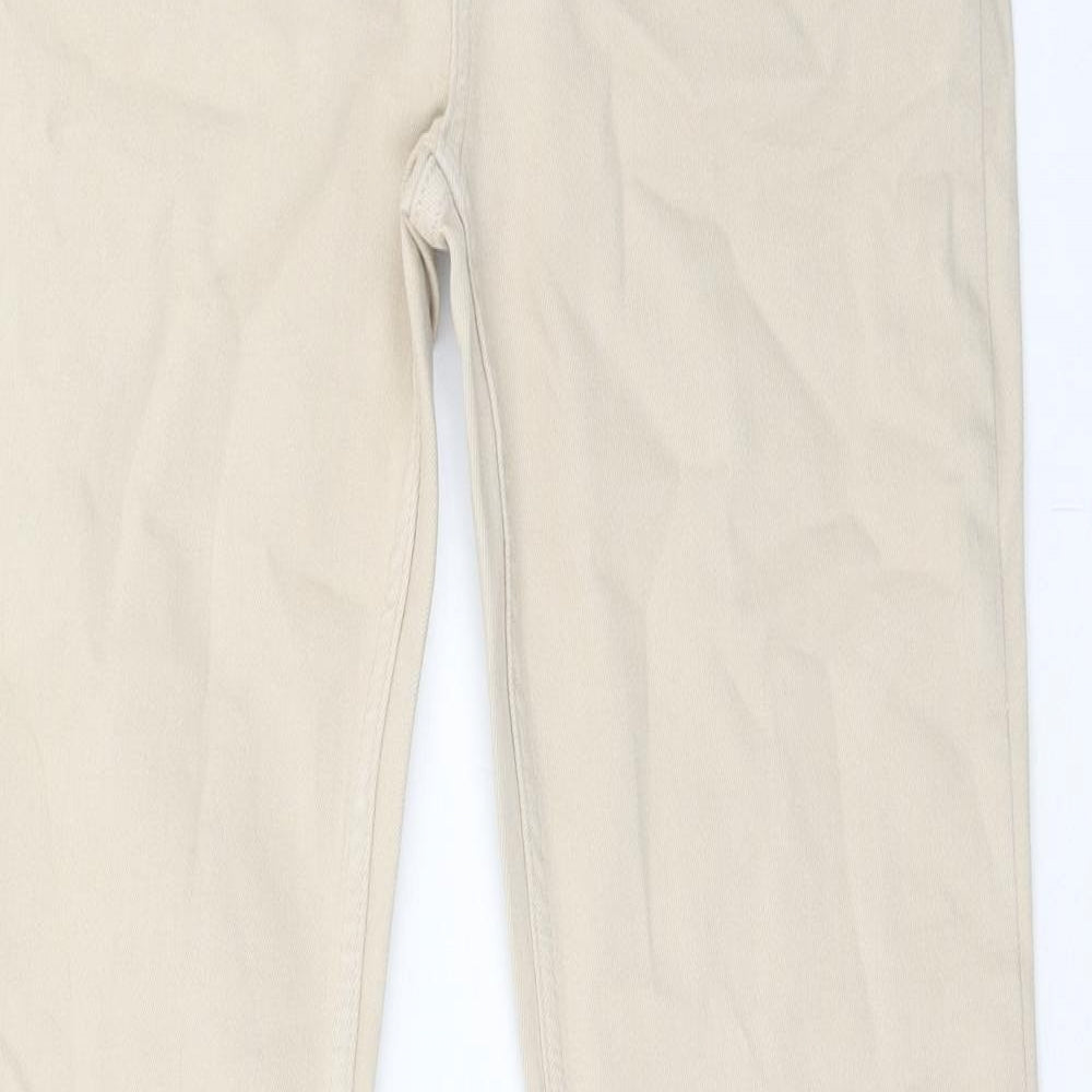 Womens UK Size 30 in Preworn Regular Fit Wide-Leg Brown Jeans