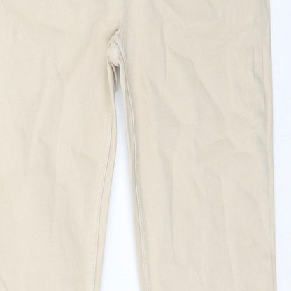 Womens UK Size 30 in Preworn Regular Fit Wide-Leg Brown Jeans
