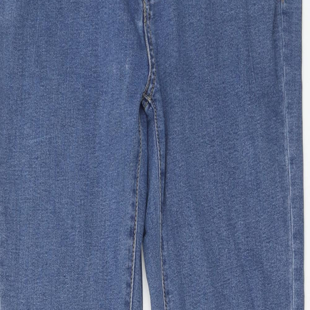 Denim & Co. Womens Blue Cotton Skinny Jeans Size 12 Regular Zip