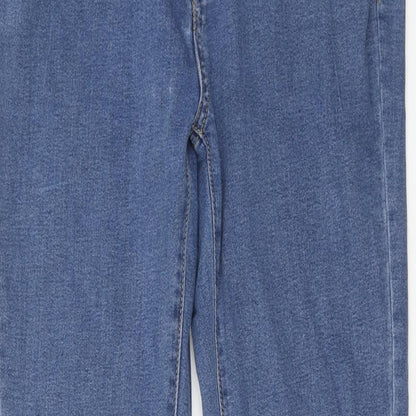 Denim & Co. Womens Blue Cotton Skinny Jeans Size 12 Regular Zip