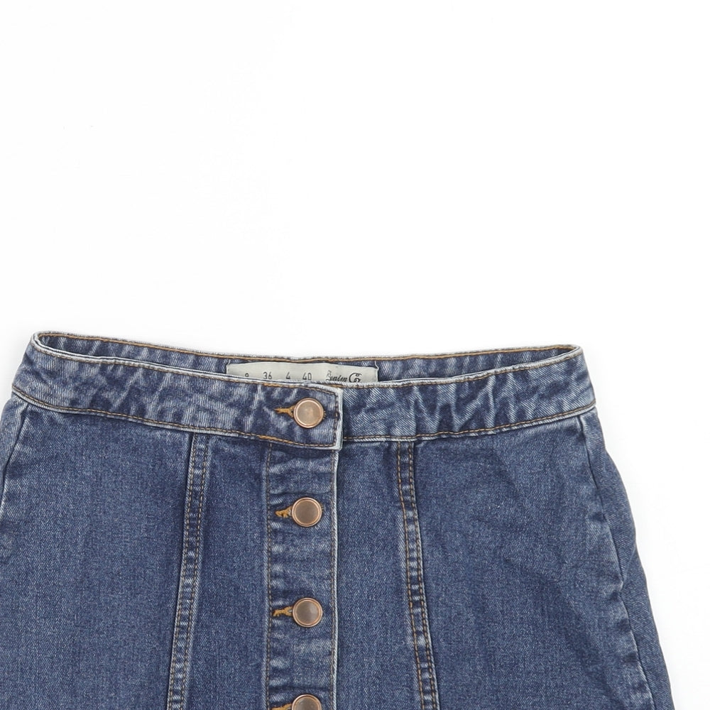 Womens UK Size 8 Denim & Co. Straight & Pencil Denim Skirt