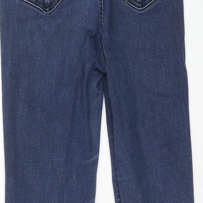 Topshop Womens Blue Cotton Skinny Jeans Size 28 in L32 in Regular Zip