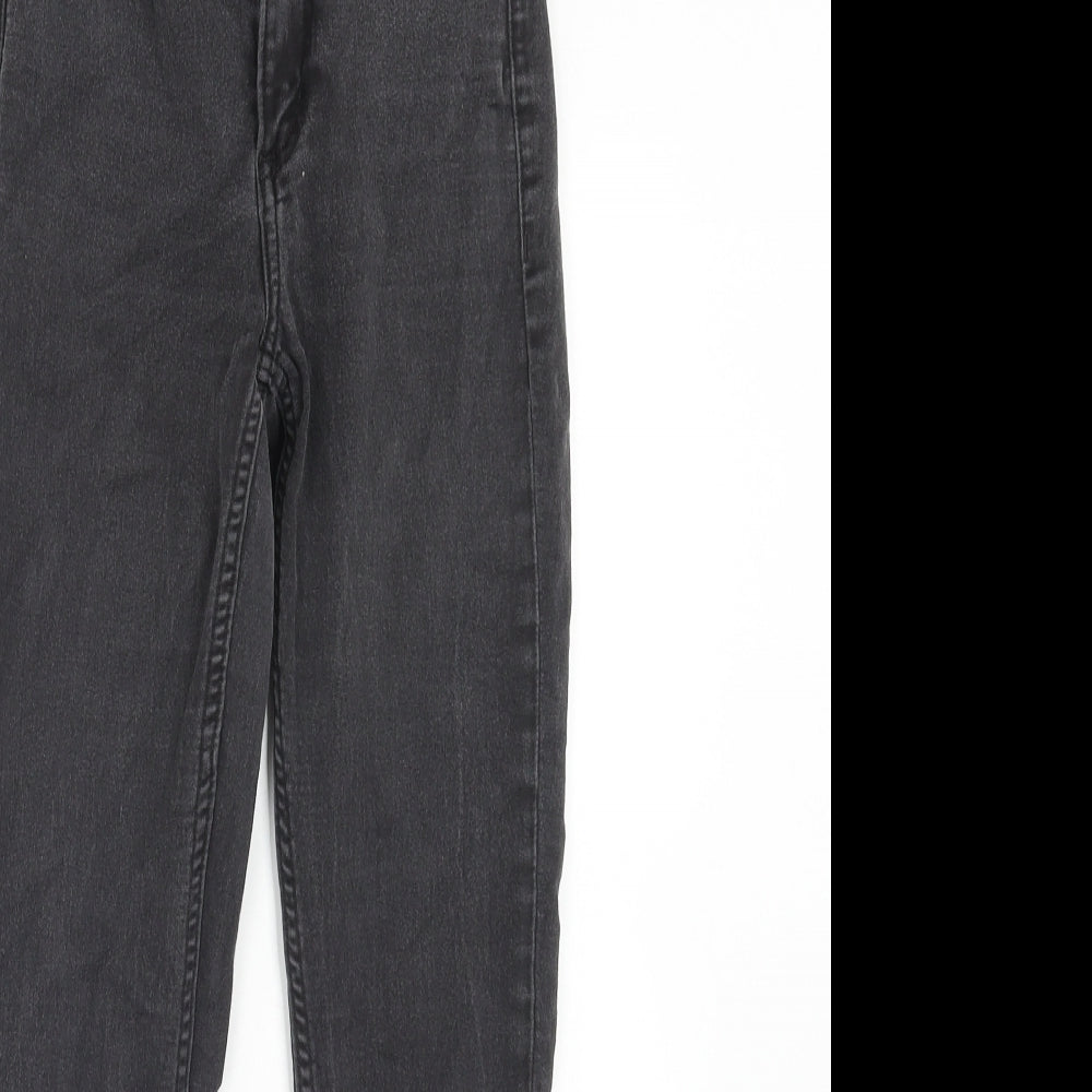 Monki Womens Black Cotton Skinny Jeans Size 25 in Slim Zip