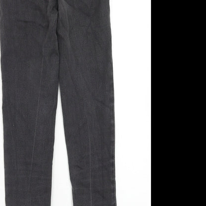 Monki Womens Black Cotton Skinny Jeans Size 25 in Slim Zip