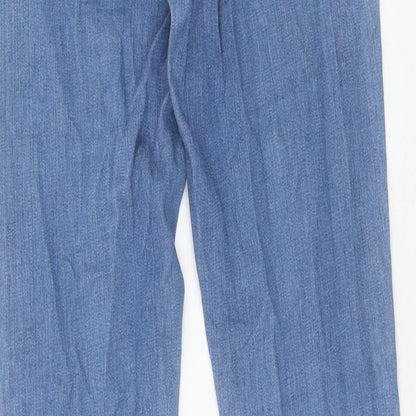 Topshop Womens Blue Cotton Skinny Jeans Size 26 in L32 in Regular Zip