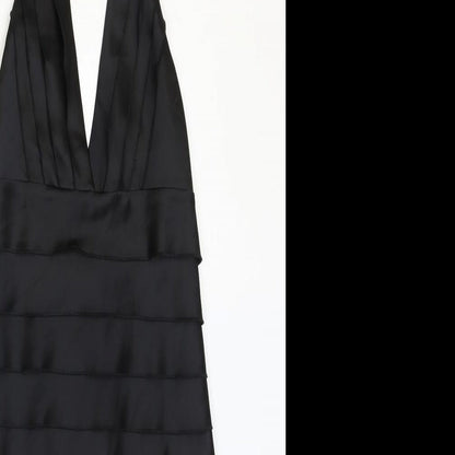 Todays Woman Womens Black Polyester A-Line Size 8 Halter Zip