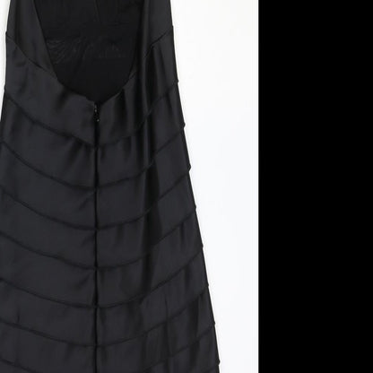 Todays Woman Womens Black Polyester A-Line Size 8 Halter Zip