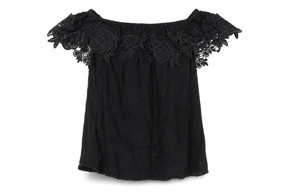Womens UK Size 8 Oasis Black Basic T-Shirt
